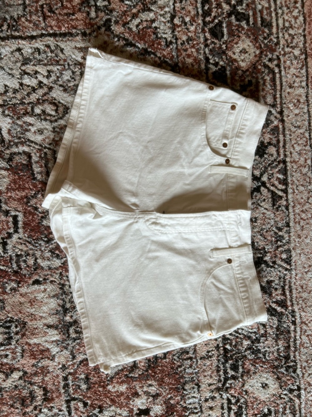 Madewell White High-Rise Denim Shorts